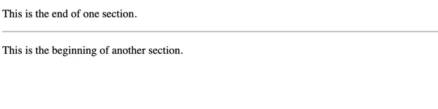horizontal rule element example